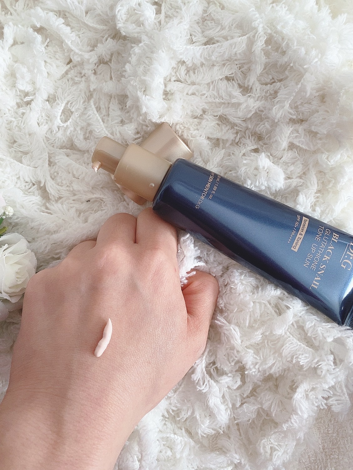 ブラックスネイルグルタチオントーンアップサン/Dr.G/日焼け止めクリームを使ったクチコミ（1枚目）