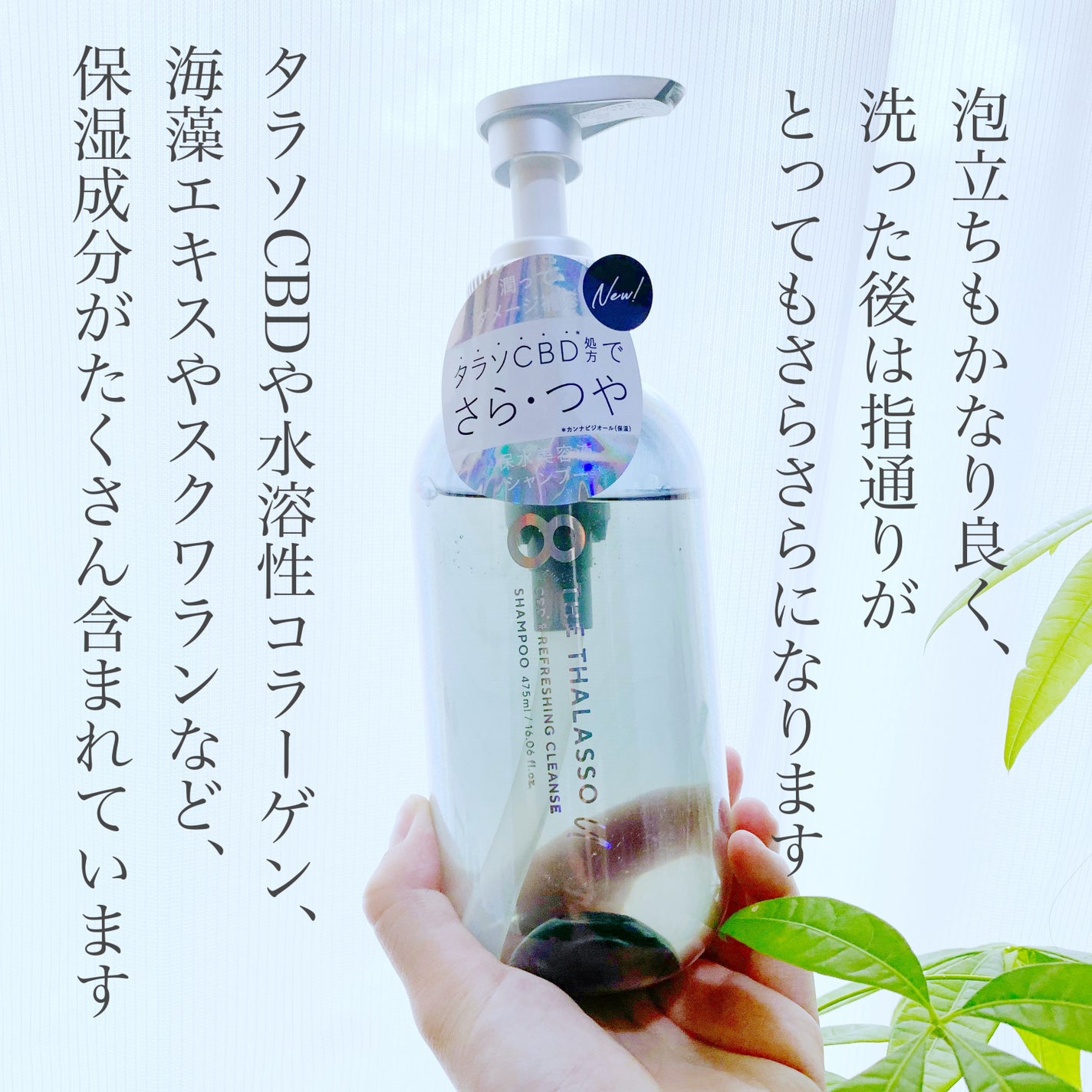 エイトザタラソ ユー CBD&リフレッシング クレンズ 美容液シャンプー/CBD&バランシング ダメージリペア 美容液ヘアトリートメント/エイトザタラソ/市販シャンプーを使ったクチコミ(2枚目)