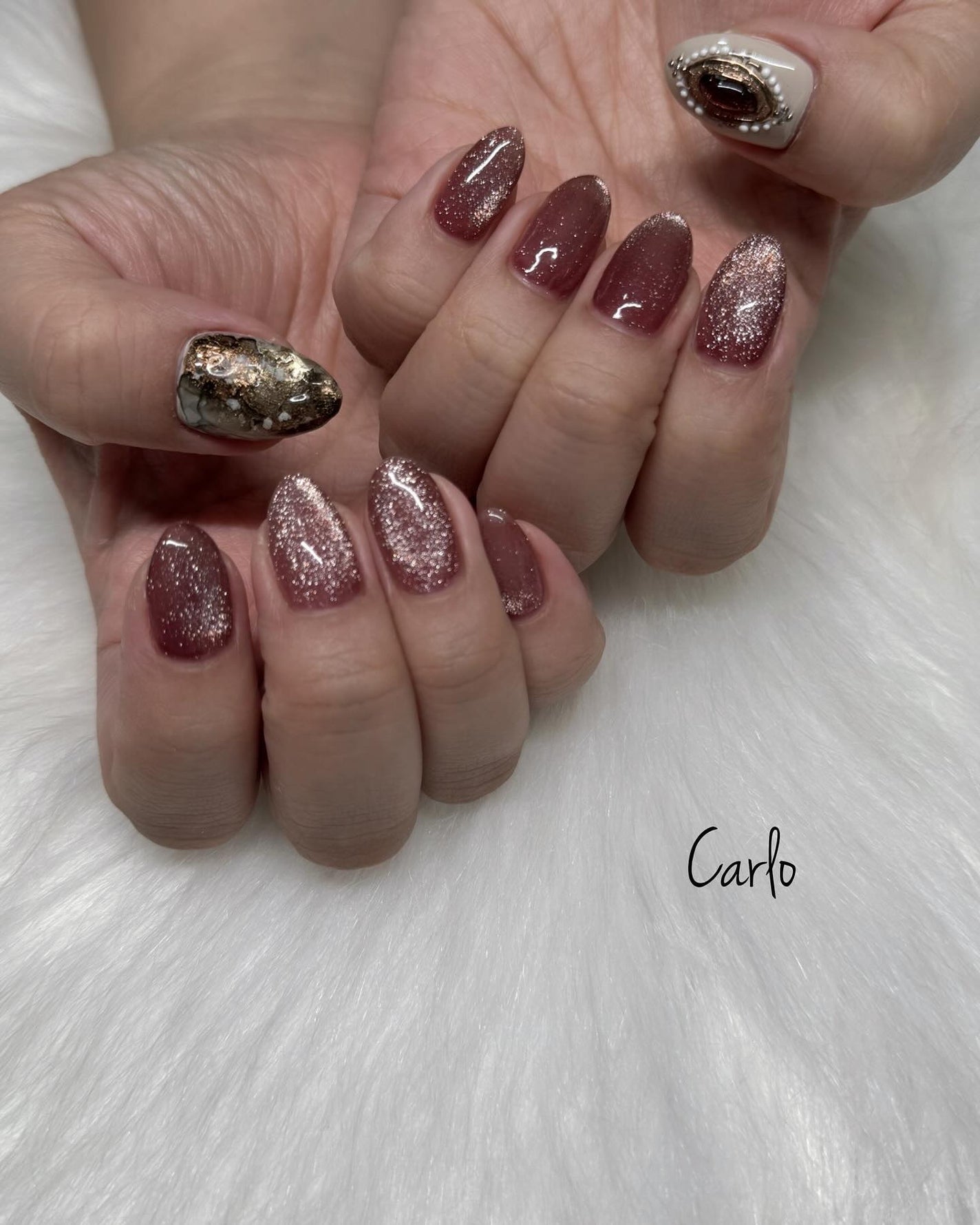 YUKA on LIPS 「【☾2本art】所沢市ネイルサロン|Carlo.ニュアンスとジ..」(1枚目)