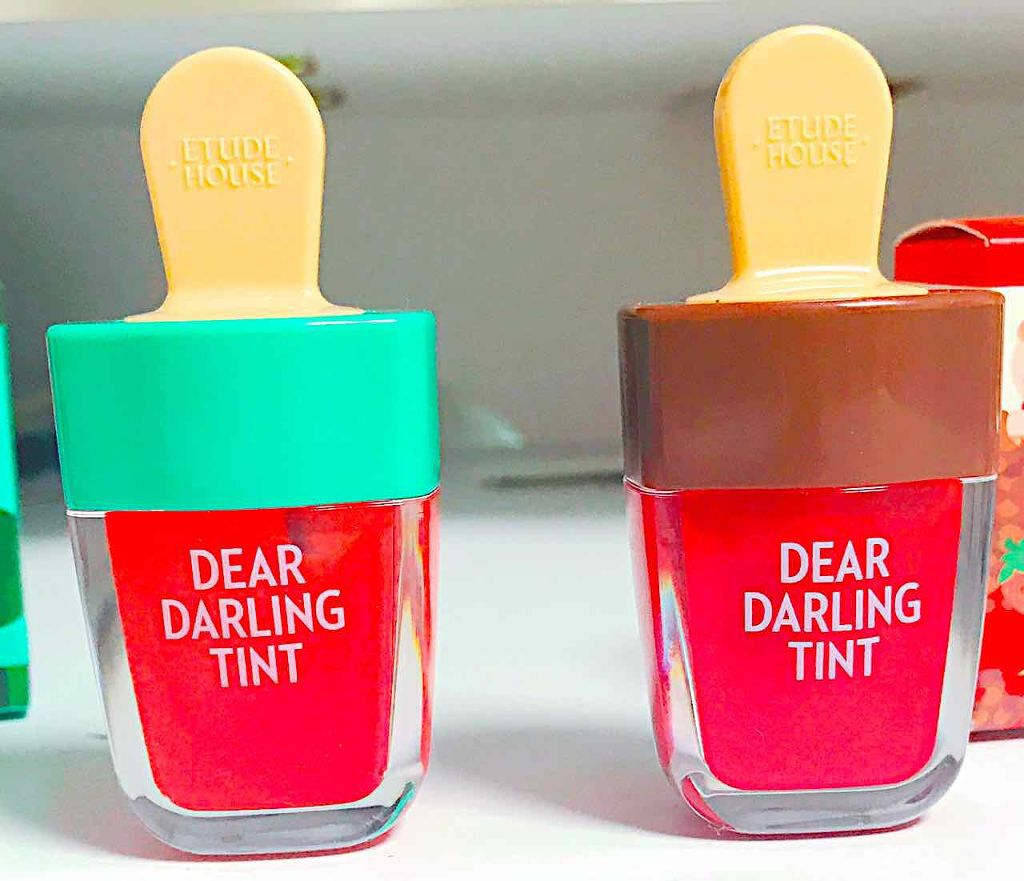 ディアダーリン ウォータージェルティント （アイスティント）/ETUDE/口紅を使ったクチコミ（1枚目）