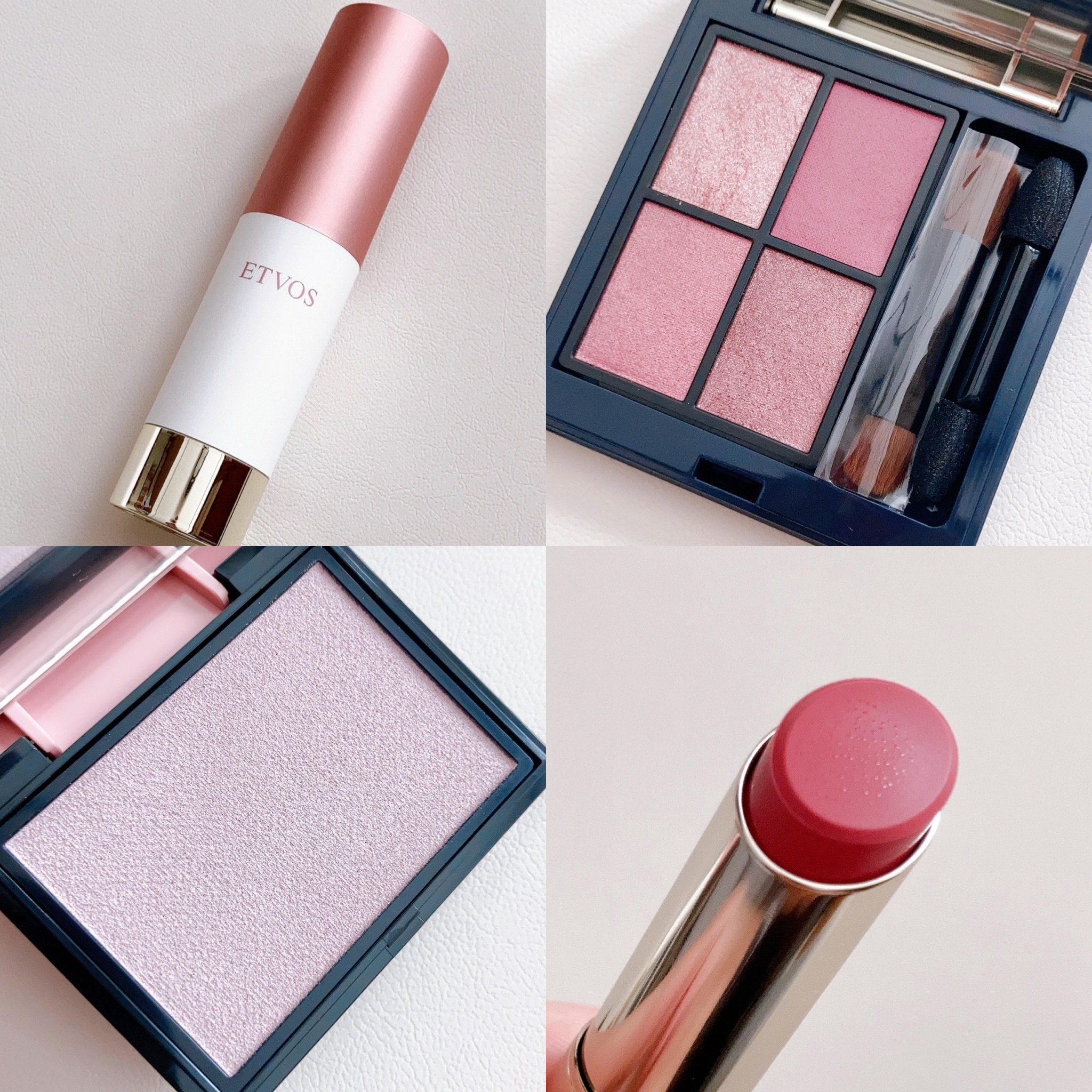 ホリデーコフレ2023〈カームピンク〉/エトヴォス/メイクアップキットを使ったクチコミ（2枚目）
