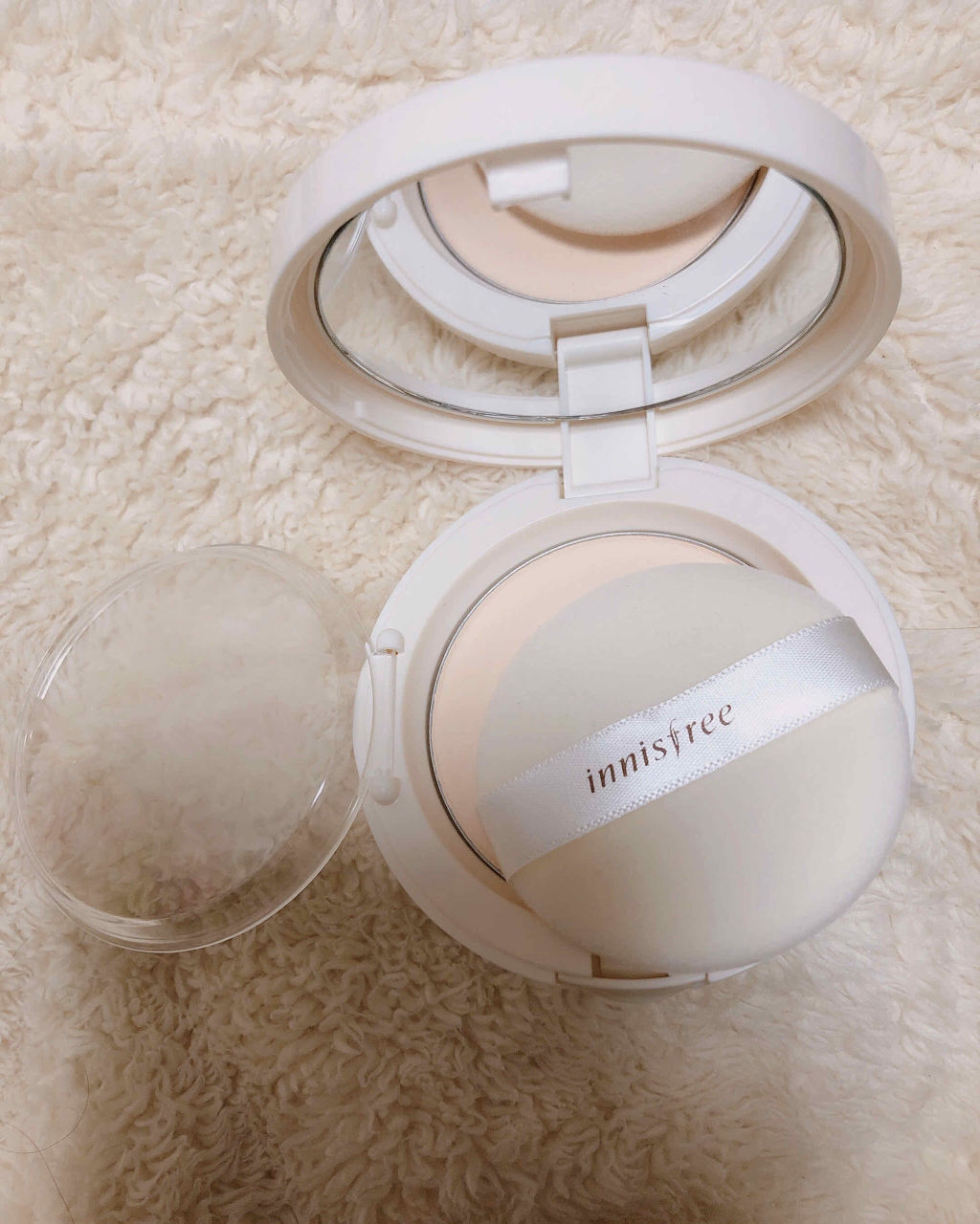 ミネラルウルトラファイン パクト/innisfree/パウダーファンデーションを使ったクチコミ（2枚目）