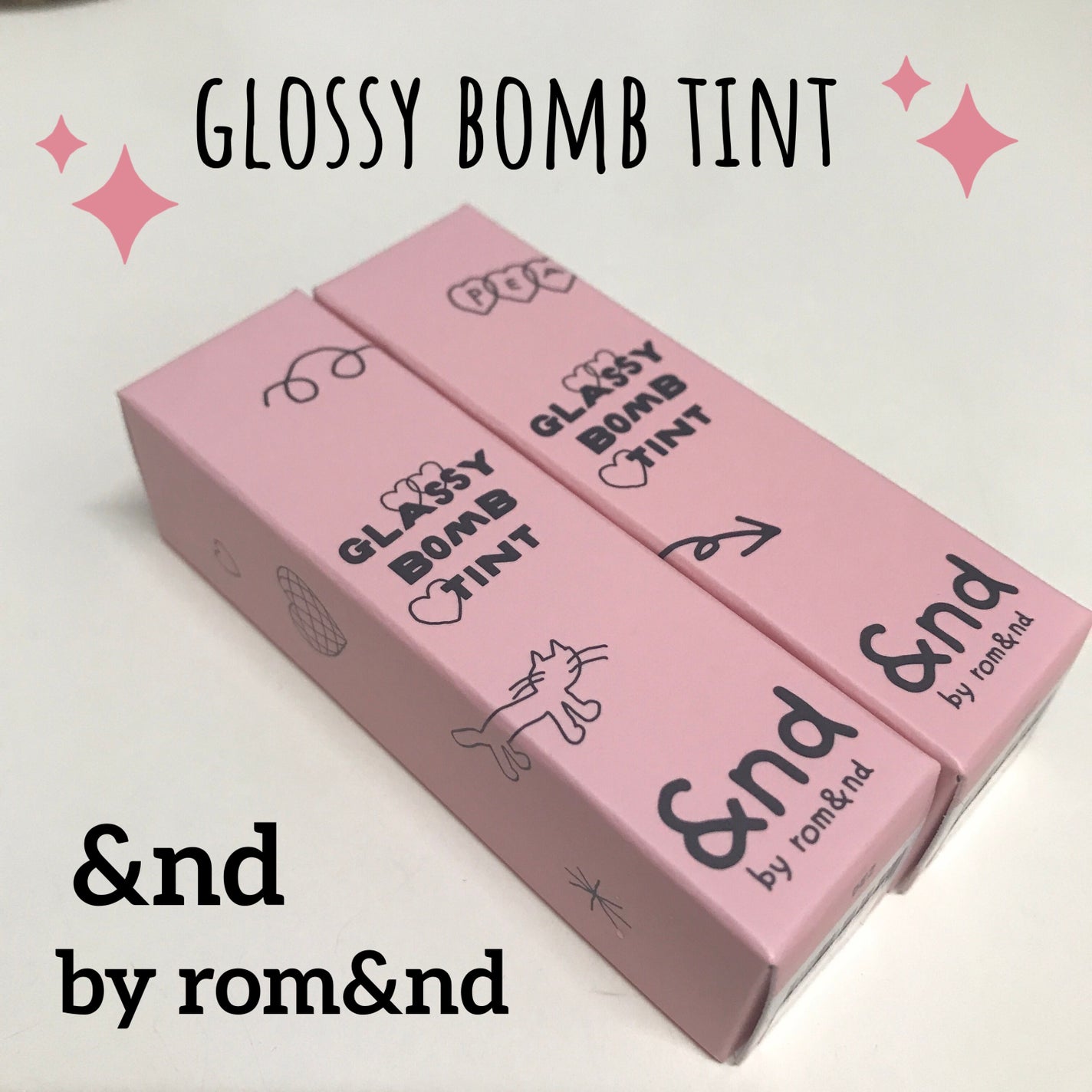 グラッシーボムティント/&nd by rom&nd/リップティントを使ったクチコミ(1枚目)