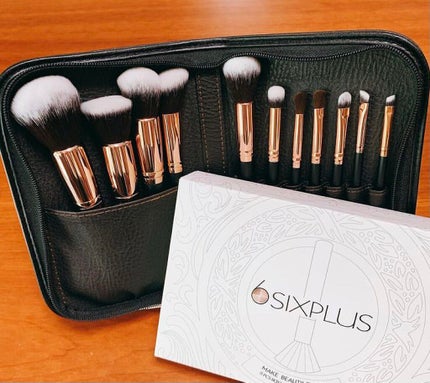 貴族のゴールド メイクブラシ11本セット 化粧ポーチ付き/SIXPLUS/メイクブラシを使ったクチコミ(3枚目)