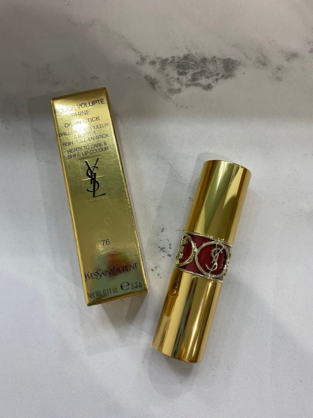 ルージュ ヴォリュプテ シャイン/YVES SAINT LAURENT BEAUTE/口紅を使ったクチコミ(1枚目)