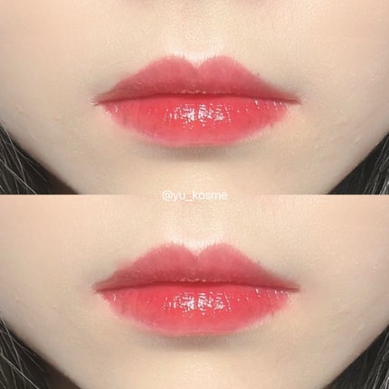 アンドバイロムアンド グラッシーボムティント HL01 RED FLAKE/&nd by rom&nd/リップティントを使ったクチコミ(3枚目)