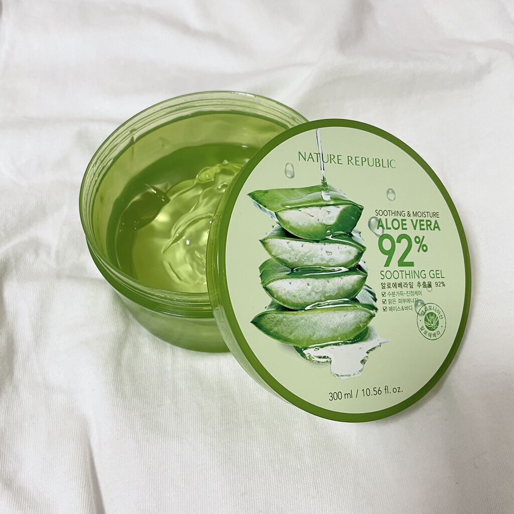 マイルド＆モイスチャーアロエジェル/ネイチャーリパブリック/ボディローションを使ったクチコミ（2枚目）