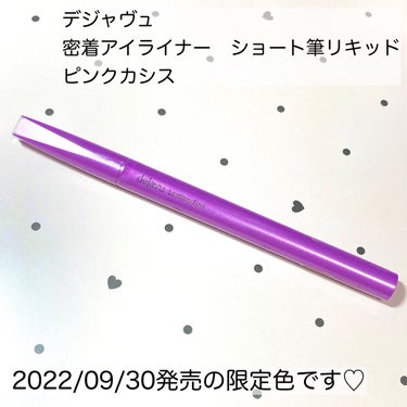 「密着アイライナー」ショート筆リキッド （限定色）ピンクカシス/デジャヴュ/リキッドアイライナーを使ったクチコミ（2枚目）