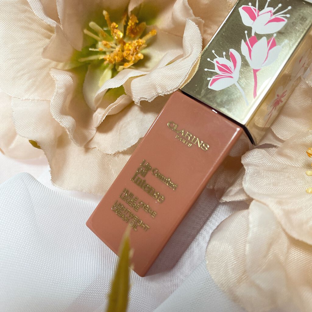 コンフォート リップオイル インテンス 09 ウォームローズ(限定カラー)/CLARINS/リップグロスを使ったクチコミ（3枚目）