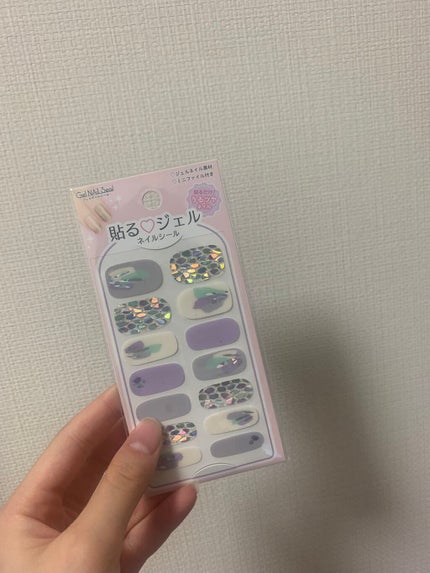 貼るジェルネイル/セリア/ネイルシールを使ったクチコミ(2枚目)