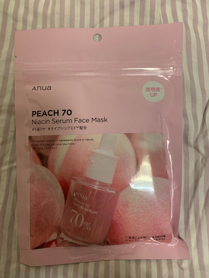 桃70%ナイアシンシートマスク/Anua/シートマスク・パックを使ったクチコミ(1枚目)