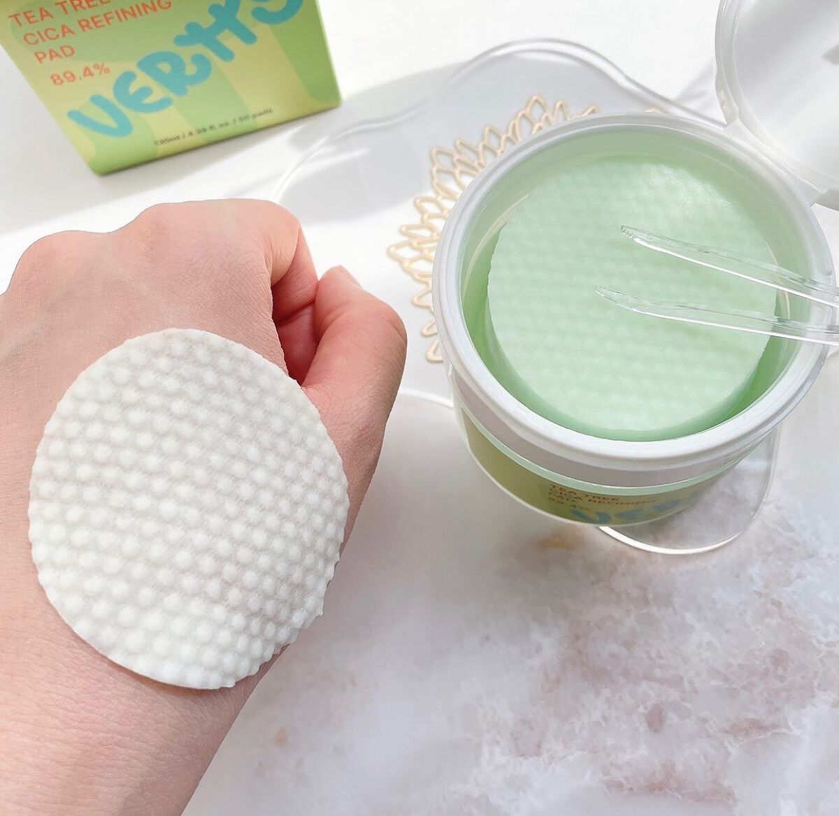 ティーツリー シカ89.4% リファイニングパッド/Vertty/トナーパッドを使ったクチコミ(6枚目)