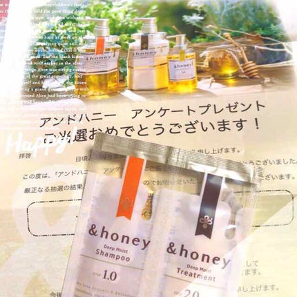 ディープモイスト シャンプー1.0/ヘアトリートメント2.0/&honey/市販シャンプーを使ったクチコミ(1枚目)