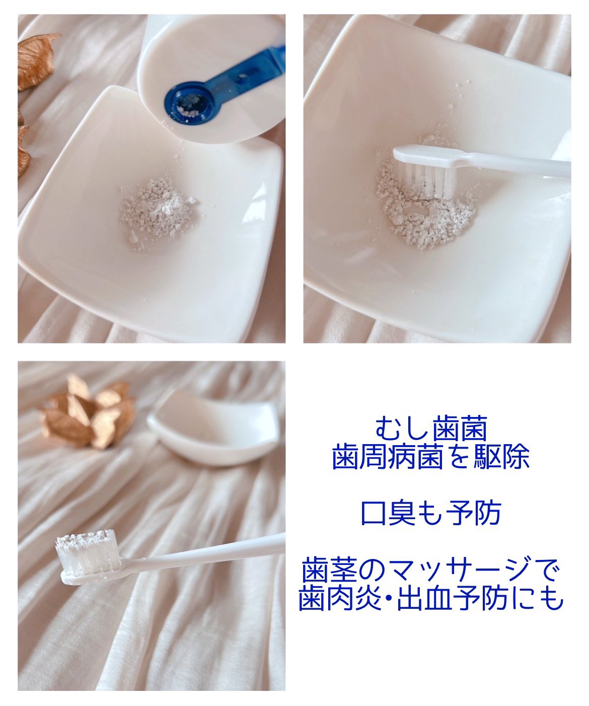 デンタフレッシュ シェルホワイトニング＆ウォッシング パウダー/シェルミラック/歯磨き粉を使ったクチコミ（2枚目）