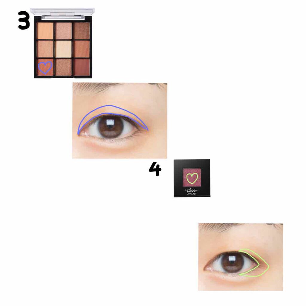UR GLAM　BLOOMING EYE COLOR PALETTE/U R GLAM/アイシャドウパレットを使ったクチコミ（2枚目）