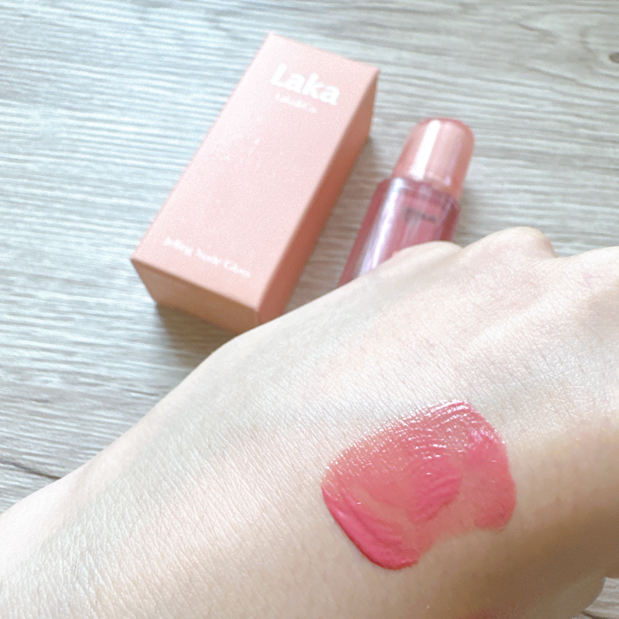 ジェリーイングヌードグロス/Laka/リップグロスを使ったクチコミ（2枚目）