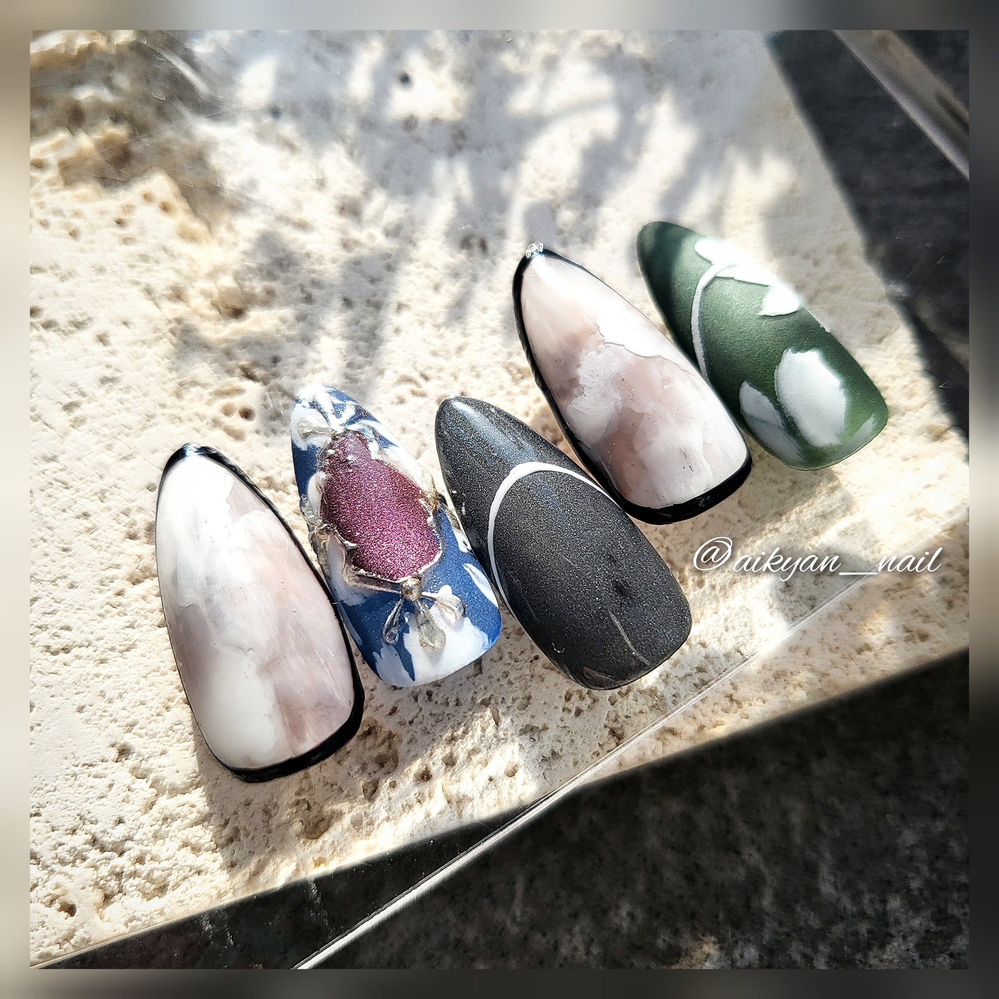 マグネティックアートジェル グレーシリーズ/mon petit lapin/ジェルネイルを使ったクチコミ（2枚目）