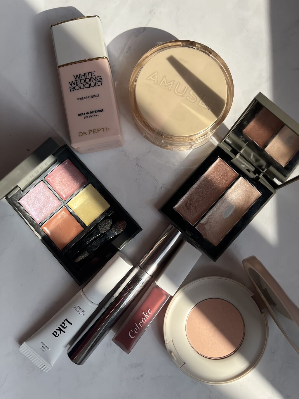 THREE シマリング グロー デュオ/THREE/クリームハイライトを使ったクチコミ（1枚目）