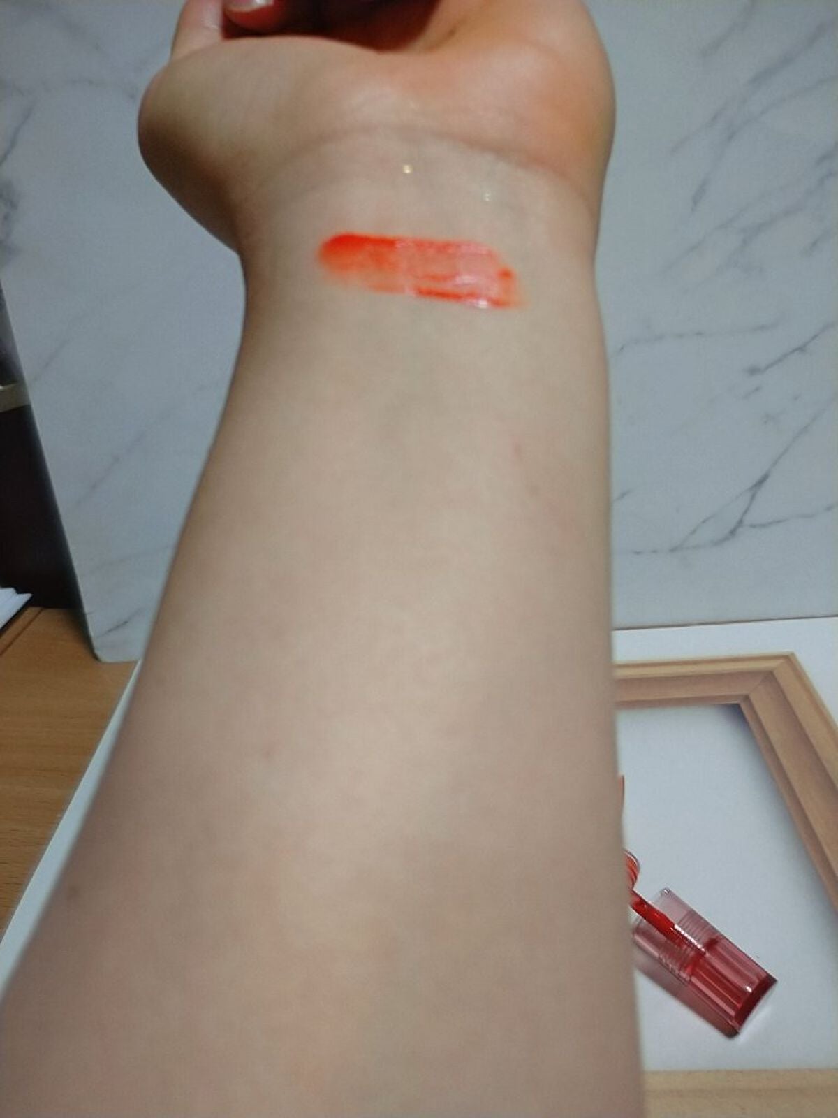 カカオフレンズ フィクシングティント/ETUDE/口紅・グロス・リップライナー・リップケアを使ったクチコミ(2枚目)