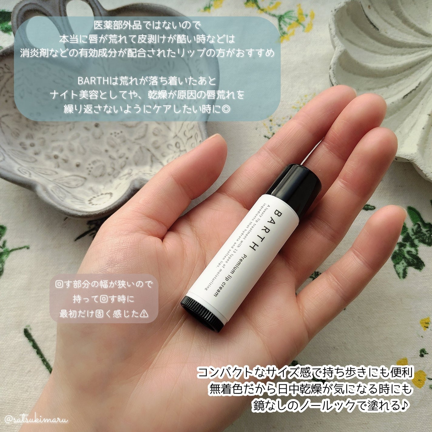 BARTHプレミアムリップクリーム/BARTH/リップクリームを使ったクチコミ(5枚目)