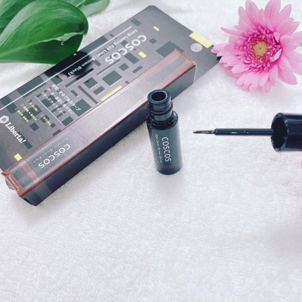 ロングラスティングアイライナー ブラウンブラック/COSCOS/リキッドアイライナーを使ったクチコミ(2枚目)