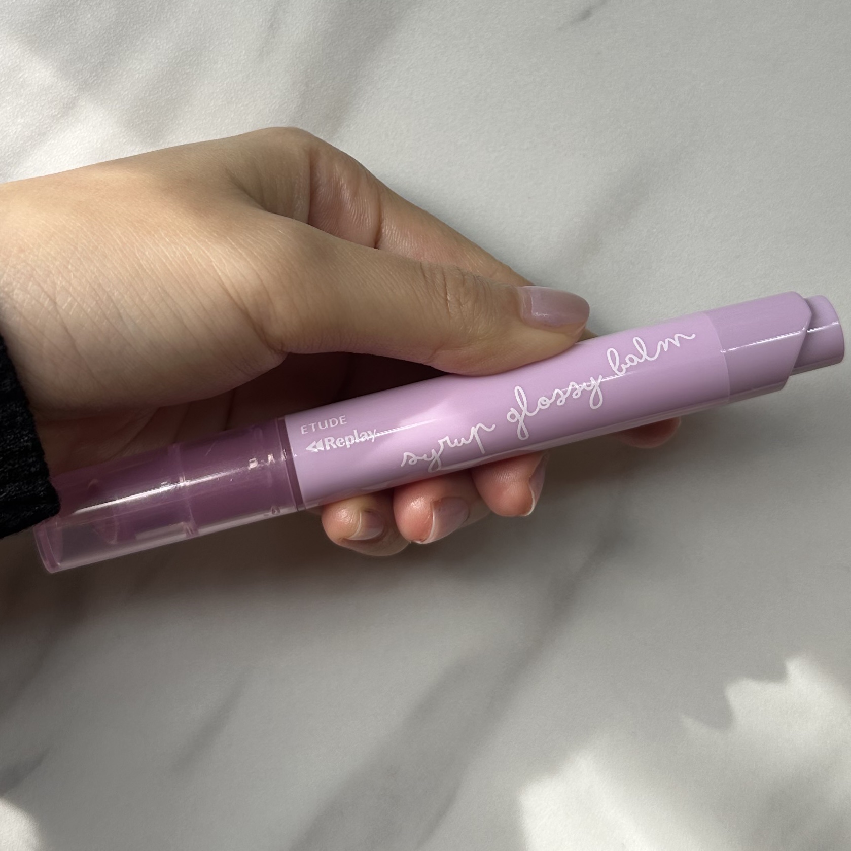 Lシロップグロッシーバーム ライラックシャワー/ETUDE/口紅を使ったクチコミ（3枚目）