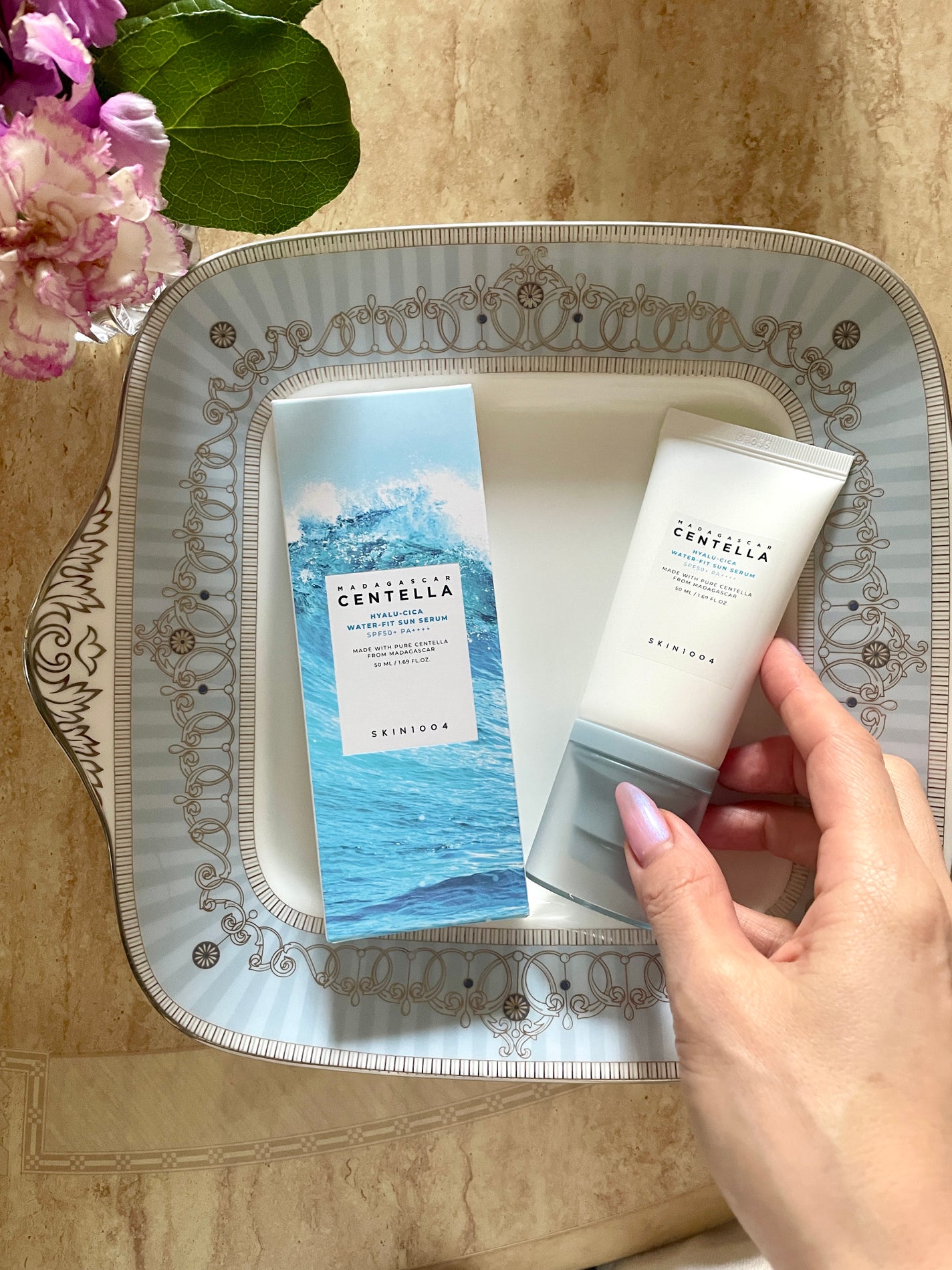 ヒアルーシカ ウォーターフィット サンセラム/SKIN1004/日焼け止めローションを使ったクチコミ(1枚目)