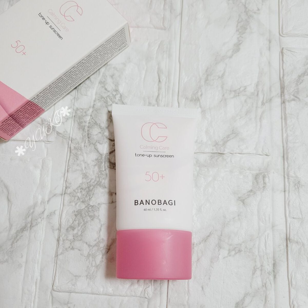 カーミングケア トーンアップサンスクリーン/BANOBAGI/日焼け止めクリームを使ったクチコミ(2枚目)