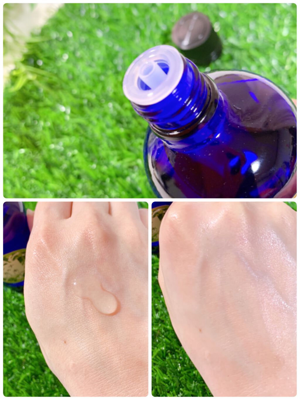 日高 on LIPS 「濃い青の瓶。シナの花のラベル。アンティークでレトロな見た目。そ..」(3枚目)