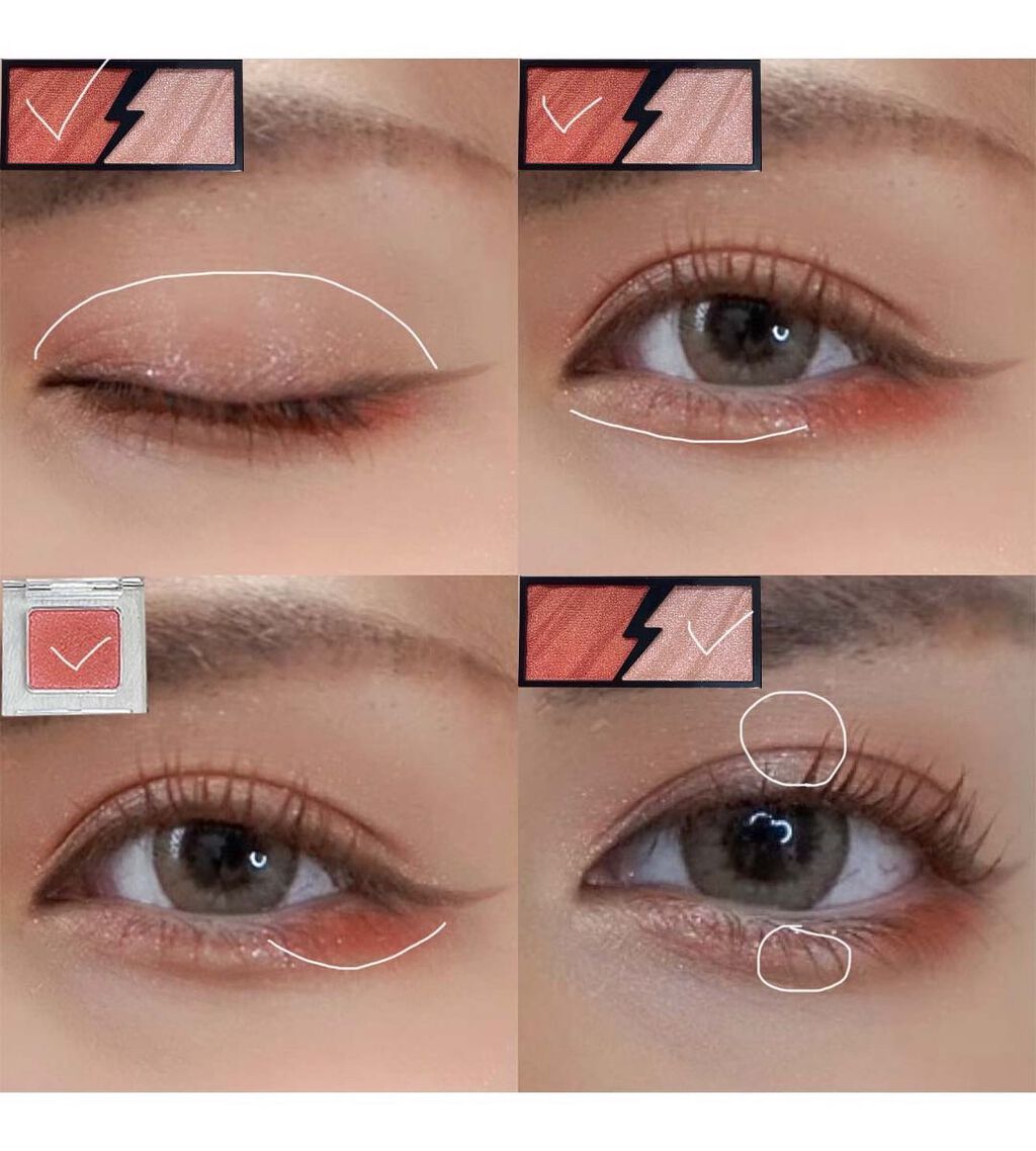 ニュアンスカラー シャドウ/BABYMEE/単色アイシャドウを使ったクチコミ（3枚目）