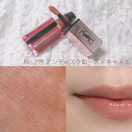 ルージュ ピュールクチュール ヴェルニ ウォーターグロウ/YVES SAINT LAURENT BEAUTE/口紅を使ったクチコミ(9枚目)