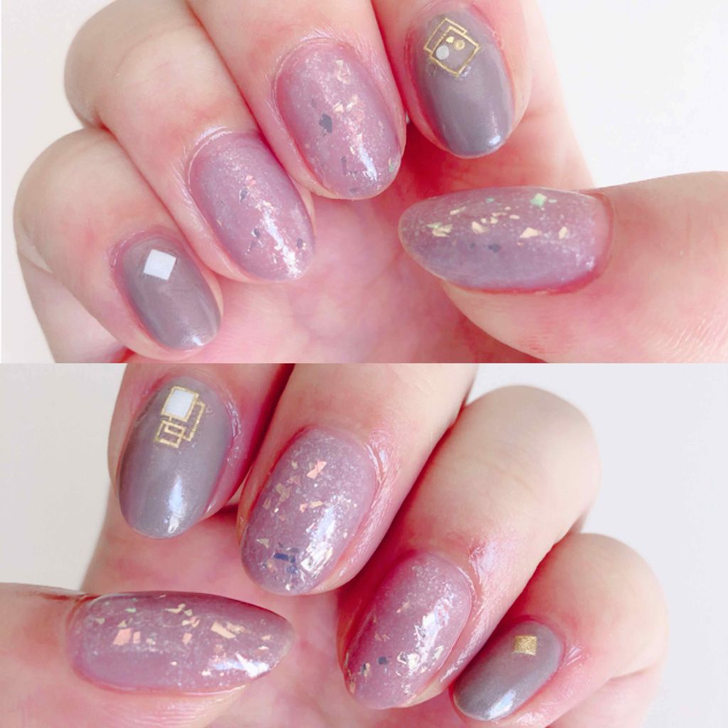 【塗るだけ！貼るだけ！キラキラ大人ネイル💓】

こんにちは💓
最近#ネイル 関係のレビューや投稿が多く
なってしまって失礼します💦

私は最近週末によくネイルをしてます💓

今回は初めて#ちふれ のポリッシュを購入してみた
のでレビ