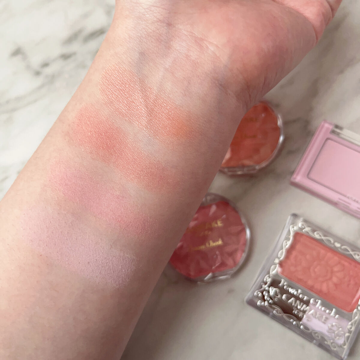 【旧品】パウダーチークス/キャンメイク/パウダーチークを使ったクチコミ（2枚目）