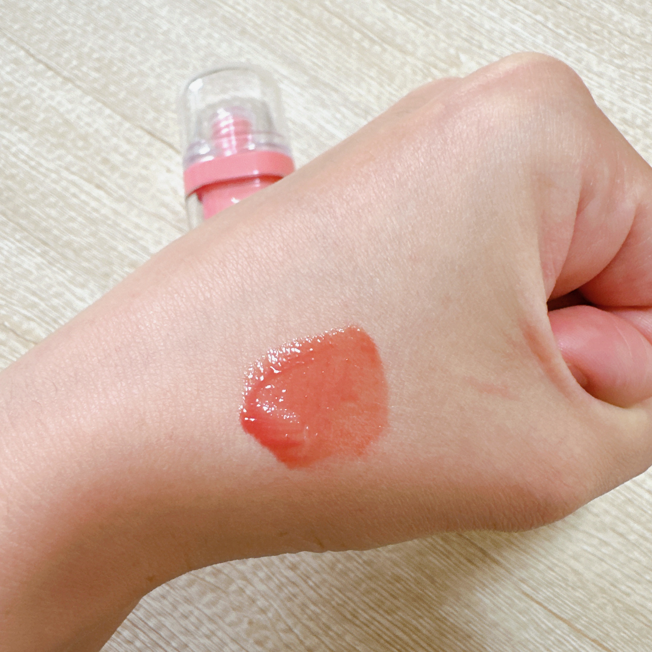 ジェルフィットティント パンプキンジェリー/AMUSE/リップティントを使ったクチコミ（3枚目）