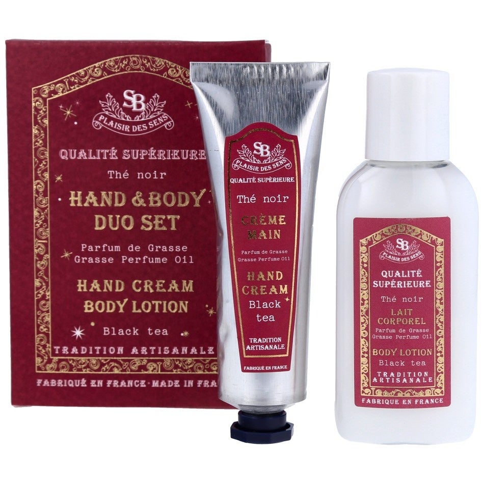 サンタール・エ・ボーテ ハンドクリーム＆ミニボディローション  デュオセット(ブラックティーの香り）