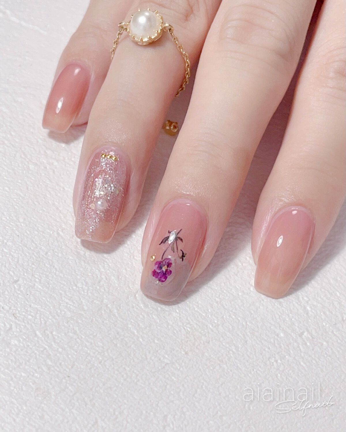 フレンドネイル(リニューアル品)	 2-18(33094)バレイミスト/DAISO/マニキュアを使ったクチコミ（2枚目）