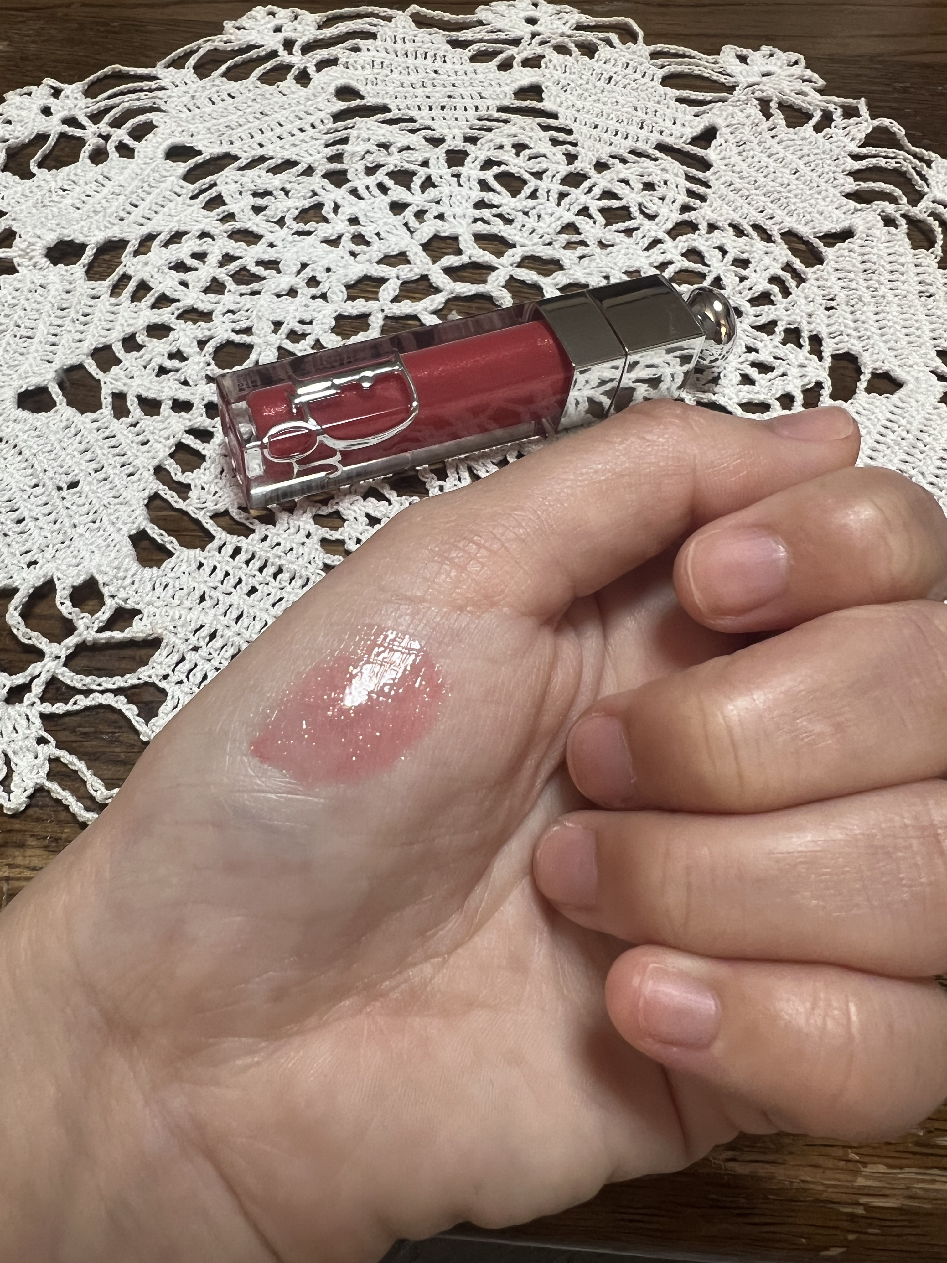 ディオール アディクト リップ マキシマイザー 019シマー ピーチ/Dior/リップグロスを使ったクチコミ（2枚目）