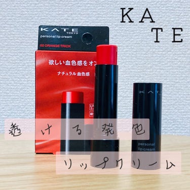 KATE/パーソナルリップクリーム  02
SPF15/PA＋

8月1日から発売されているリップクリーム❣️

欲しい血色をＯＮできるカラーリップ🤭
唇の色を透かし発色させることで
素唇×色の掛け合わ