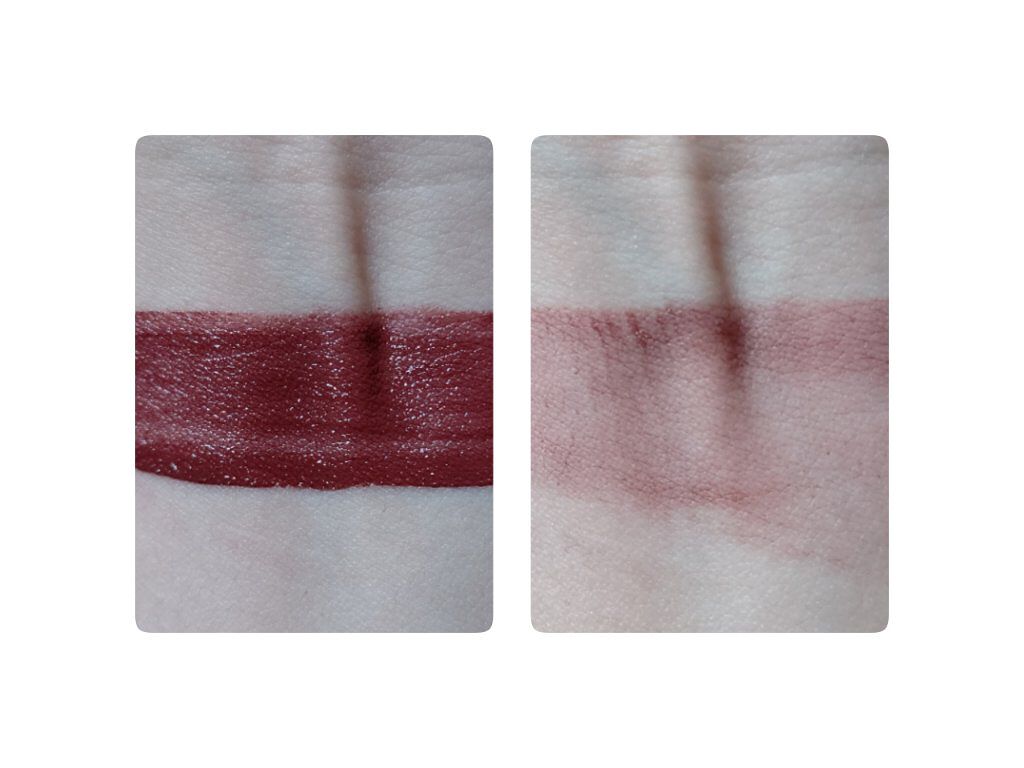 リップベルベティスト LV06 ビターテリーヌ/excel/口紅を使ったクチコミ（2枚目）