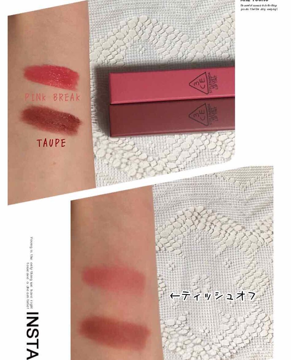 3CE ベルベット リップティント/3CE/リップティントを使ったクチコミ(2枚目)