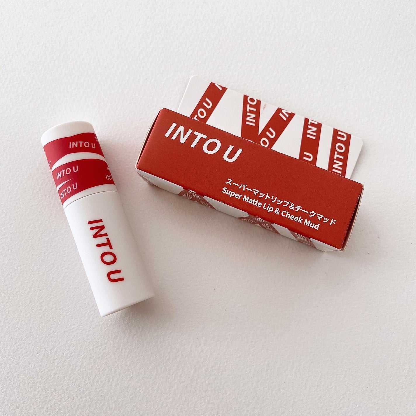 スーパーマットリップ&チークマッド/INTO U/口紅を使ったクチコミ(1枚目)