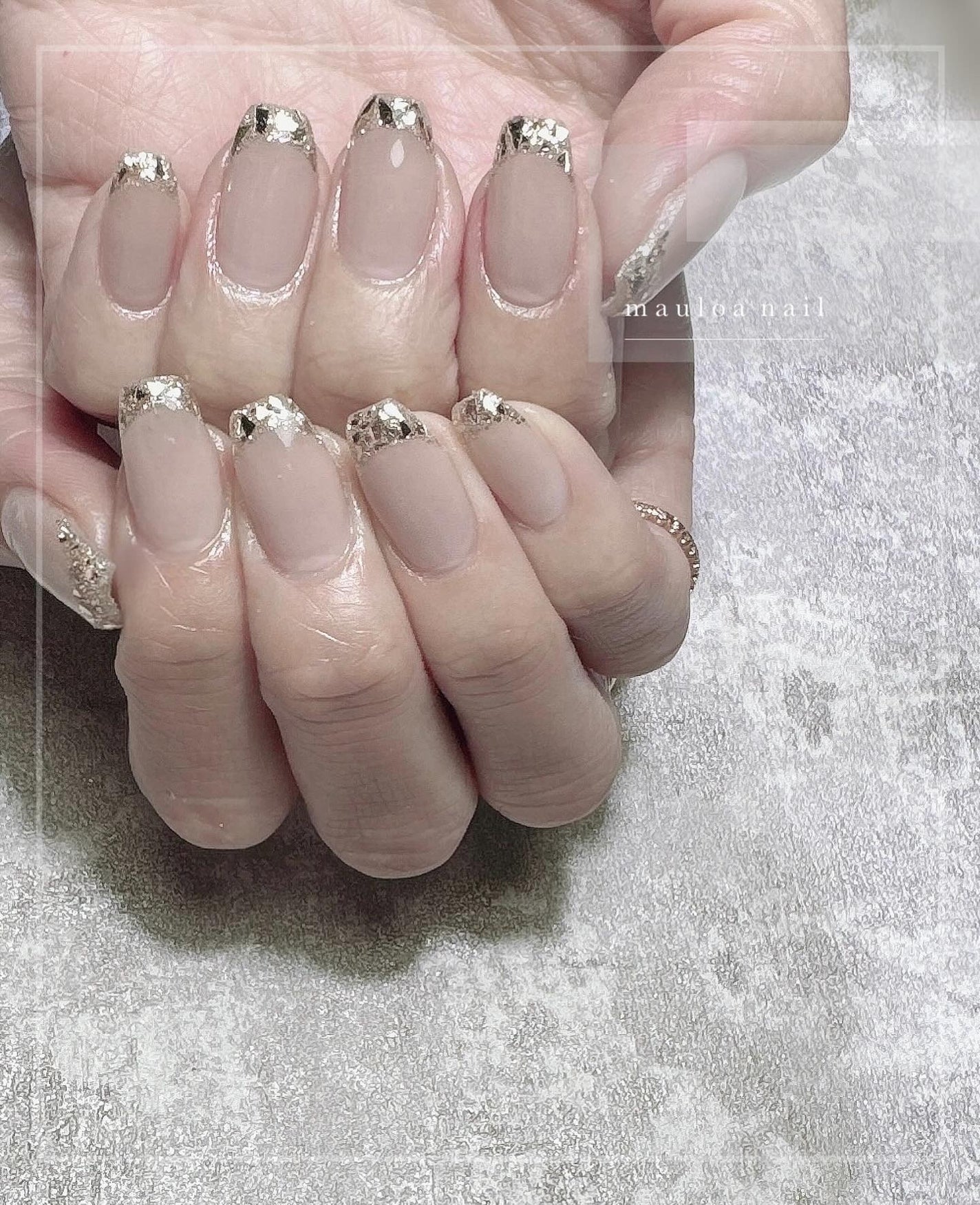 mauloa_nail on LIPS 「・ ガラスフレンチ🤍安定に可愛い🩷いつもありがとうございます🥰..」(1枚目)