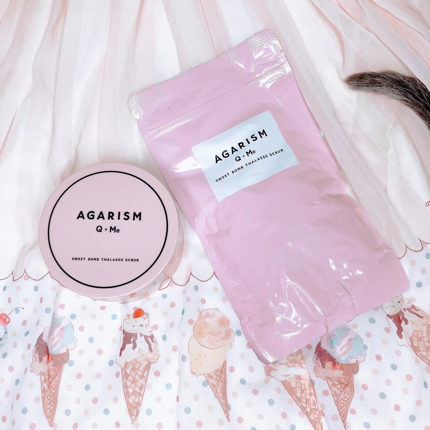 Q+Me スウィート ボム タラソ スクラブ/AGARISM/バスト・ヒップケアを使ったクチコミ(1枚目)