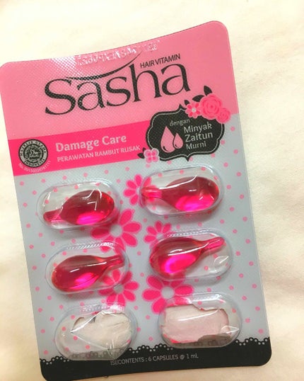 ヘアビタミン ピンク(ダメージケア)/Sasha/ヘアオイルを使ったクチコミ(1枚目)