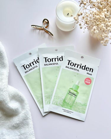 Torriden バランスフル シカマスクのクチコミ「敏感混合肌のための
水分シカ密着ケア💚

韓国スキンケアブランド
Trriden ( @tor.....」（1枚目）