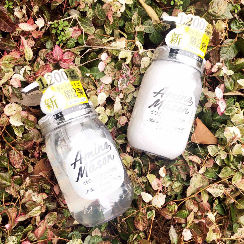 アミノメイソン ディープモイスト ホイップクリーム シャンプー/ミルククリーム ヘアトリートメント/アミノメイソン/市販シャンプーを使ったクチコミ（1枚目）