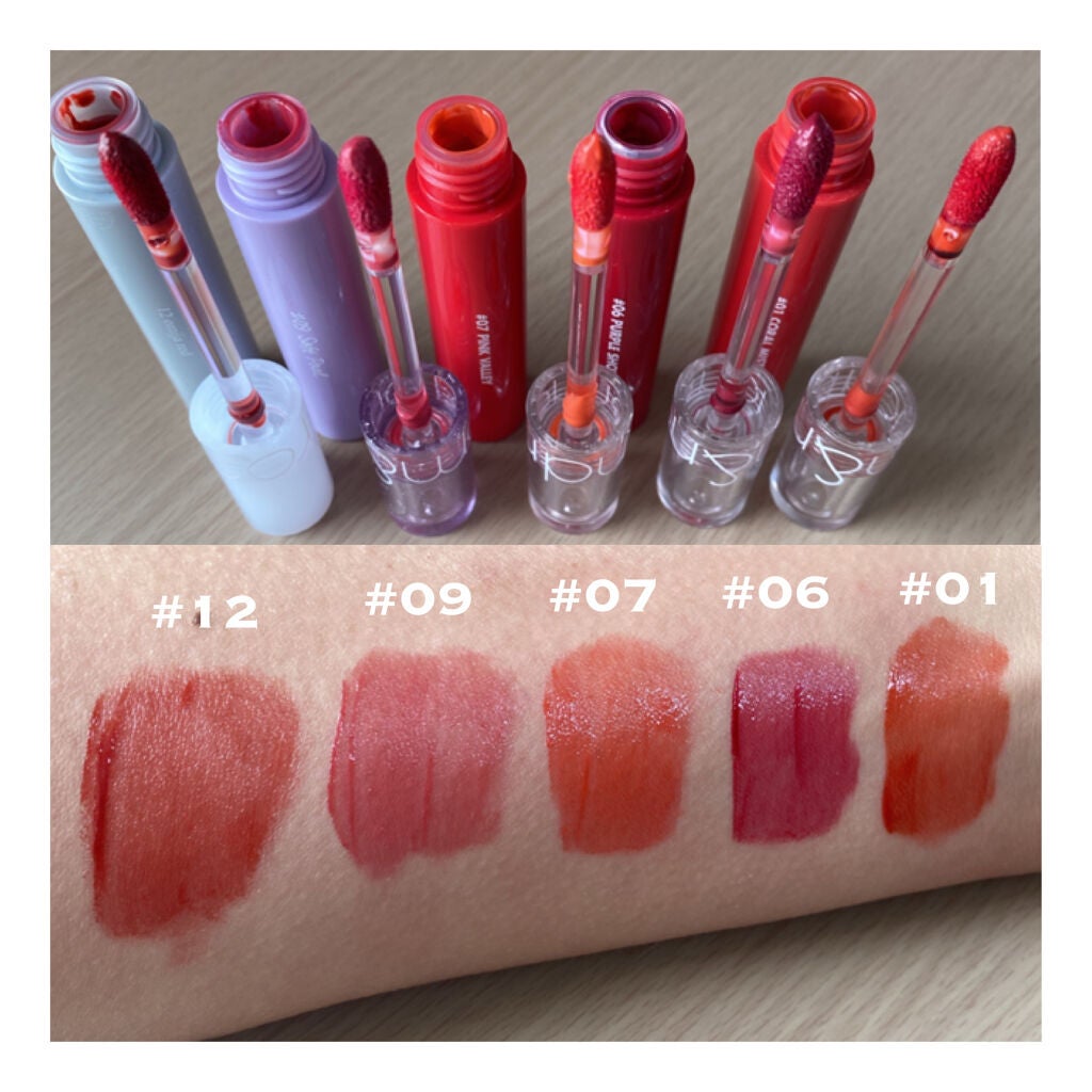 グラスティングウォーターティント/rom&nd/リップティントを使ったクチコミ(2枚目)