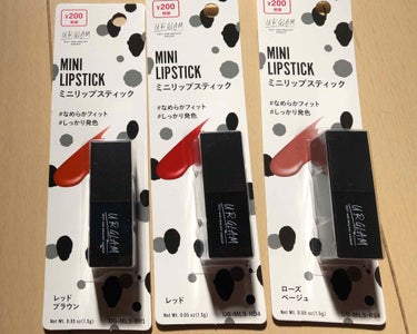 UR GLAM     MINI LIPSTICK レッド〈セミマット〉/U R GLAM/口紅を使ったクチコミ（2枚目）