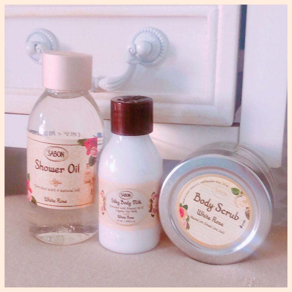 コスメマニア主婦❤︎のちゃ on LIPS 「SABONローズガーデンホワイトローズ💓普段はSABONのグリ..」(1枚目)