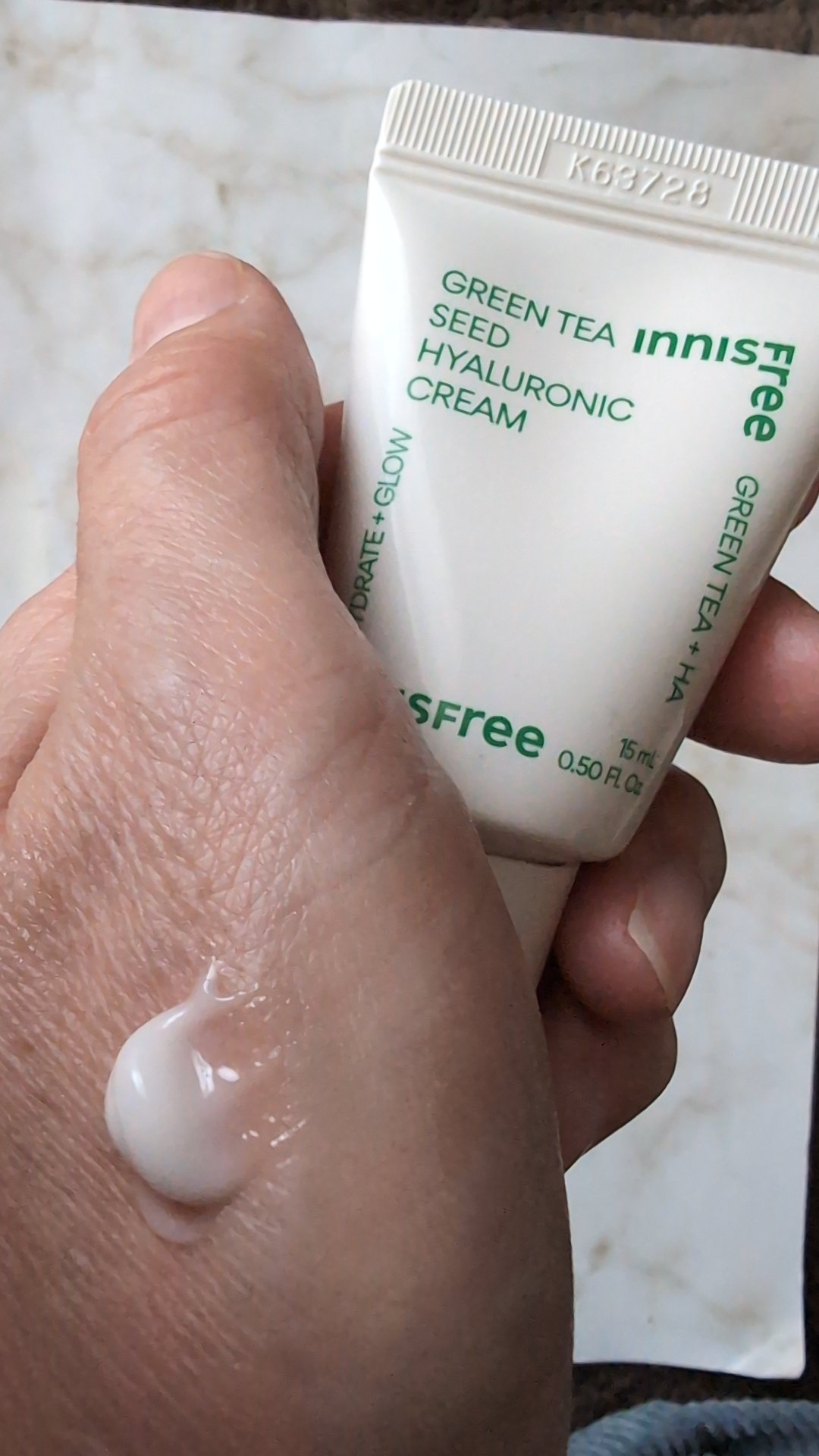 innisfree グリーンティーシード　ヒアルロン　クリームのクチコミ「
💚innisfree
グリーンティーシード　ヒアルロン　クリーム

サンプルです✨
割と軽め.....」（3枚目）